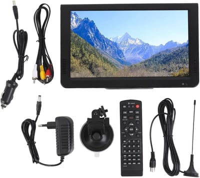Draagbare Digitale TV - Televisie Monitor - Buiten Kijken - Ingebouwde Batterij - 10 Inch Scherm - Zwart