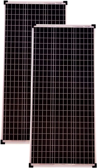 Set van 2x 100W Monokristallijne Zonnepanelen 36V - Hoog Rendement Zonnecel