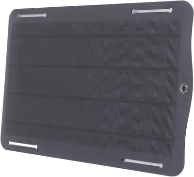 Zonnepaneel oplader - Draagbaar paneel - Accu opladen - Monokristallijn silicium - 10W - Zwart