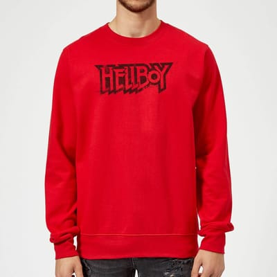 Hellboy Logo Sweatshirt - Red - S - Rood