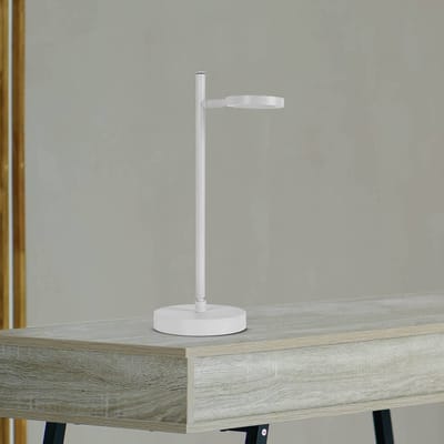 Näve LED tafellamp Lupa, wit, hoogte 45 cm, metaal, touchdim