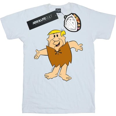 The Flintstones Heren Barney Rubble Klassieke Pose T-shirt XL wit