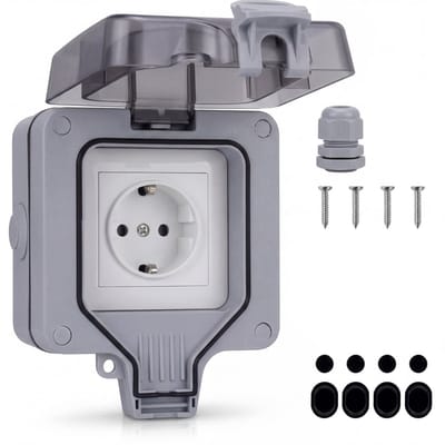 Oneproduct stoptcontact IP66 - Waterdichte buiten Wandcontactdoos met Deksel