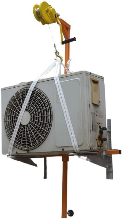 Unit Beugel Lier - Hefgereedschap - Airco Installatie - Zelfborgend Mechanisme - 15m Kabel - Zwart