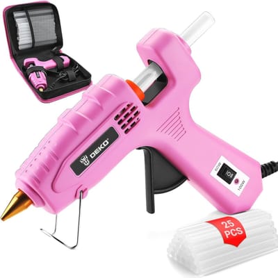 Lijmpistool 60/100 W met Dubbele Temperatuur en 25 Lijmstiften voor Doe-Het-Zelf en Creatief Gebruik
