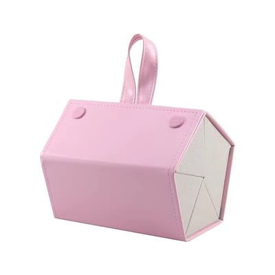 Brillen Organizer 5 Slots - PU Brillenhoes Opbergbox voor Zonnebrillen & Multifunctionele Ophangbare Brillen Display - Roze