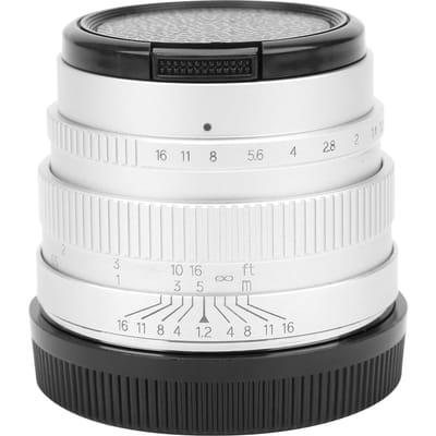 NEWYI 35mm F1.2 Groot Diafragma Portret Handmatige Lens voor Canon M3M5M6M6 IIM10M100M50zilver zilver