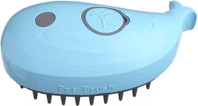 Premium 3-in-1 Ontharingsborstel / Steamy Brush / Stoomborstel | Kattenborstel | Haar & Vacht Verwijderaar | Dieren Ontharing | Voor Honden & Katten - Blauw