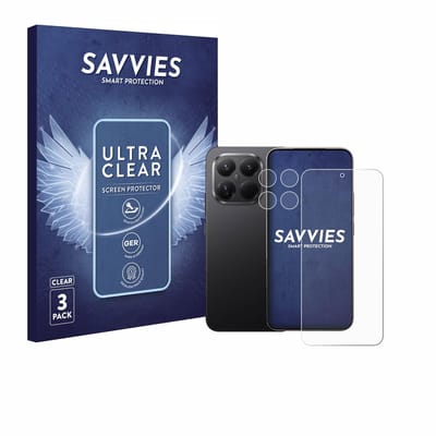 Savvies - Screenprotector voor Xiaomi 15T Pro (Voor+Camera) - Folie Beschermfolie transparant 6 Stuks