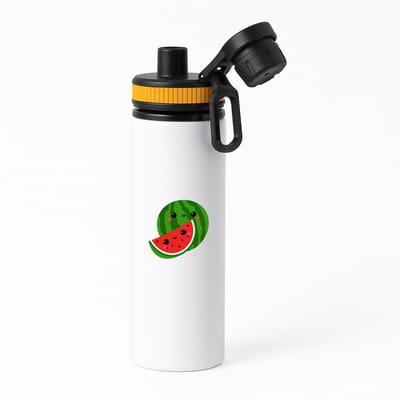 Hacebo® - Watermeloen waterfles met draaidop oranje - Fruitschaal - Fruit liefhebbers - Zomerfruit - gezond eten - vrucht - water fles - 850ML