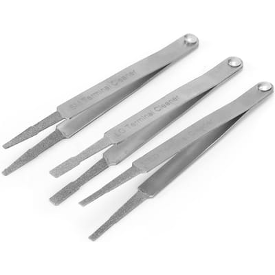 3 STUKS Terminalreiniger Set Autoreparatie Hardware Gereedschap voor Kleine Elektrische Spade Pin Connector gray