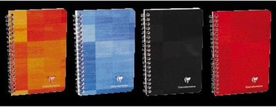 Notitieboek clairefontaine 75x120mm spiraal lijn | 10 stuks