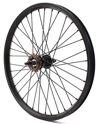 Dailygoods- Achterwiel 20 Inch - 10 mm As - 36 Gaten - 7005 Aluminium Velg - 16 Tands Vrijlooptandwiel - Stabiele CrMo As - BMX Wiel