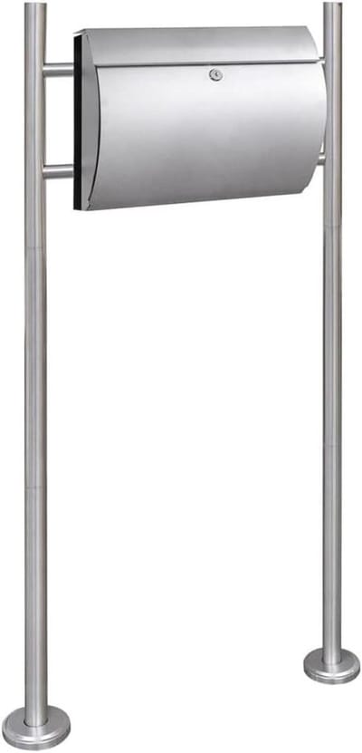 Brievenbus op standaard - Postbus brievenbus - Post ontvangen - Met krantenhouder - 375 x 13 x 31 cm