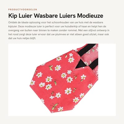 Dailygoods- Luier Wasbaar - Modieuze Luierdoek - Verstelbare Band - Klittenband - Voor Kippen - Houdt Huis Schoon - Dierenluier