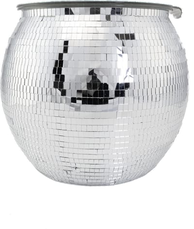 KIMU® Discobal Pot met Deksel Ø 27 cm - Opbergpot Snoeppot Koekjestrommel Spiegeltjes - Spiegelbol Discobol Vintage Voorraadpot Badkamer Festival