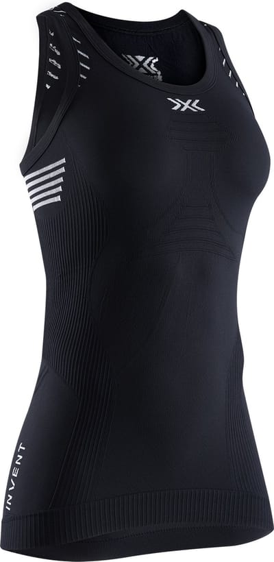 X-Bionic Invent 4.0 Mouwloos Sportshirt Dames Opal Black/Arctic White - M