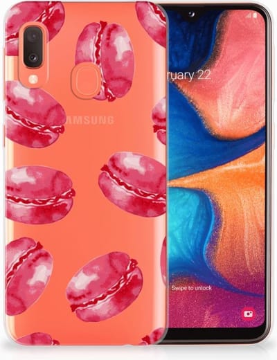 Samsung Galaxy A20e Siliconen Case Pink Macarons