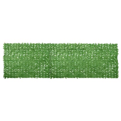 vidaXL - Balkonscherm - met - groene - bladeren - 600x150 - cm