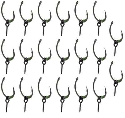 Dailygoods- Ronnie Rig 20 Sets - Haken - Schroef Ringen - Stop Kralen - Koper/Rubber - Corrosiebestendig Materiaal - Haakset