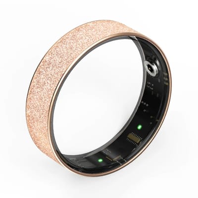 WizBay Premium Select® Gouden FrostLook Smart Ring Dames Heren - Oplaad Case - Hypoallergeen - Hartslag & Slaap Monitor - IP68 Waterdicht - O2 Meting - Gesture Functie - Multiple Sport Modi - #12