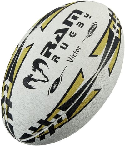 Rugbybal - Wedstrijdbal Sportbal - Rugby Wedstrijden - Versterkt Laminaat - Maat 4 - Goud