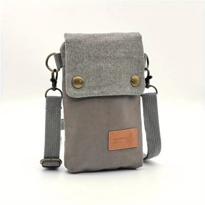 Livano Schoudertas - Dames - Heren - Crossbodytassen - Slingbag - Bag - Nektas - Nektasje - Messenger - Crossbody - Grijs