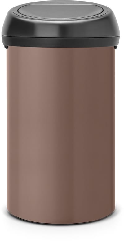 Brabantia Touch Bin Prullenbak - 60 liter - Satin Taupe/Matt Black deksel