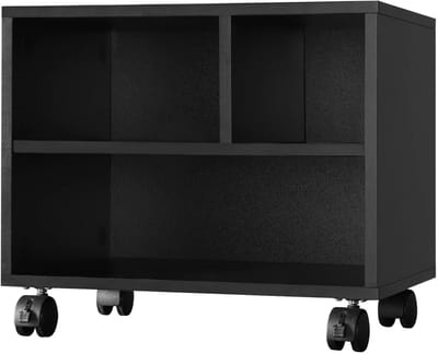 Mobiele Print Standaard - Zwart - Print Tafel - Print Kastje - Organizer - Printer - Printers - Kast - Kastje - Kasten - Tafeltje - Tafel - Tafels - Opbergkast - Opbergkastje - Opberg Kasten - Kantoor - Kantoor Organizer - Organizers