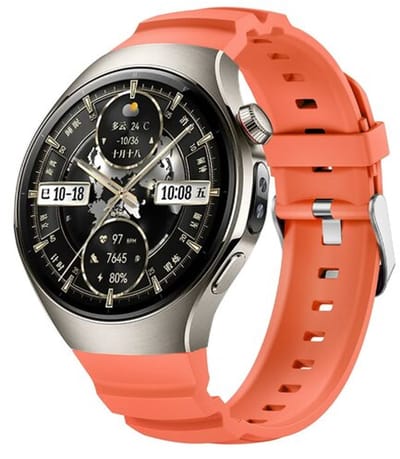 By Qubix - Contour siliconen band 'True Fit' - Oranje - geschikt voor Huawei Watch 5 - 42mm