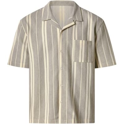 esmara Men Heren overhemd (Crème/bruin, M)