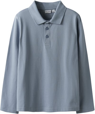 NAME IT - NKMVAVOLO LS POLO - Jongens - Polo's - lichtblauw - maat 158/164