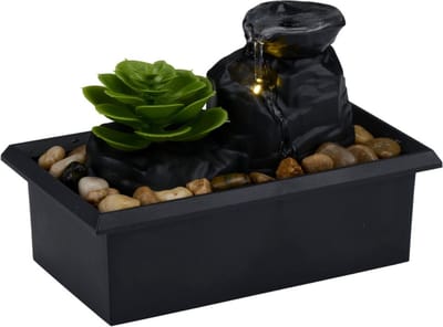Arti Casa Kamerfontein - Waterornament op Batterijen - Incl. LED verlichting - 10.5x17.5x12cm