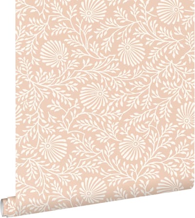 ESTAhome behang vintage bloemen zacht roze - 50 x 900 cm - 132008