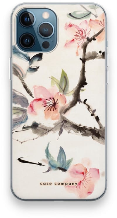 Case Company® - Hoesje geschikt voor iPhone 12 Pro hoesje - Japanse bloemen - Soft Cover Telefoonhoesje - Bescherming aan alle Kanten en Schermrand