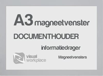 Magneetvenster A3 - Zilver Grijs