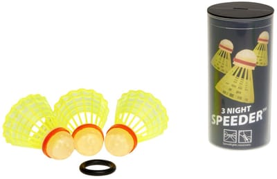 Dailygoods- Speedbadminton Ballen 3-pack - Lichtgevende Ballen - Crossminton - Innovatief Vrijetijdsplezier - Spel in Schemering - Inclusief Windring - Speeders