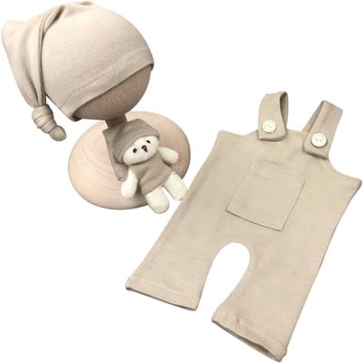 Babyfotografie Kostuum voor Pasgeborenen met Beerpop Outfit