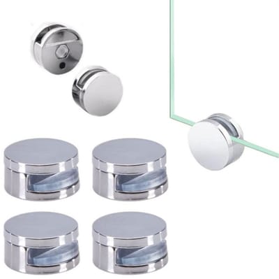 Virtubuy - Spiegels bevestigen - Wandbeugels - Elegant design - Chrome-plated - Glas en acryl - Ideaal voor thuis - 4 stuks