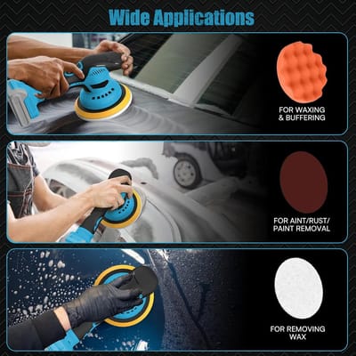Zolara Draadloze Polijstmachine - Auto - 21V - Accu Polisher - Auto Polijsten - Waxen - Krasverwijdering