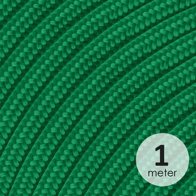 Home Sweet Home - Strijkijzersnoer Groen - stof - bestel per meter - elektriciteitssnoer 3 aderig - textielkabel 3x0.75m² - VDE gekeurd