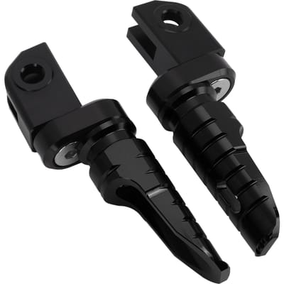 2 stuks Motorfiets Voorste Voetsteunen CNC Aluminiumlegering Voetsteun Vervanging voor Aprilia RS660 RSV4 black