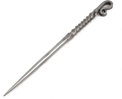 Middeleeuwse Priem - Historisch Gereedschap - Eten en Werken - Handgesmeed Ontwerp - 18 cm Lengte - Zilverkleurig