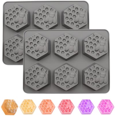 Dailygoods- Siliconen Mal 6-Gaats - Honingraatvorm - Bijen Mal - Taartvorm - Bakvorm - Hoogwaardige Silicagel - Cakevorm