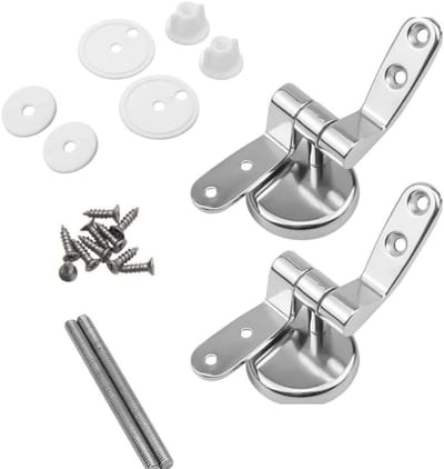 Zinc legering scharnieren voor toiletzittingen, vervangende toiletdeksel scharnieren, duurzame toiletaccessoires, 1 paar toilet scharnieren