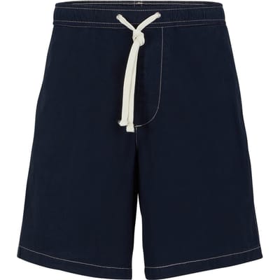 Boss Heren Karlos Katoenen Casual Shorts (Donkerblauw)