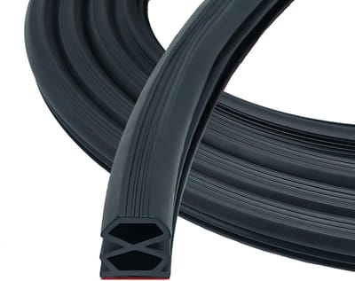 afdichtingstape, zelfklevend, 10 mm x 12 mm, voor deuren en ramen, rubberen afdichting, anti-botsing, geluidsdicht, waterdicht, 10 m