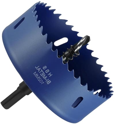 Bimetalen Hole Saw Set 102 mm - M42 High-Performance HSS Boor met Centreringsboor, Hex Sleutel en Veer voor Metaal, Hout en Kunststof Bewerking