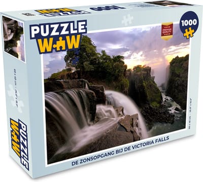 Puzzel De zonsopgang bij de Victoria Falls - Legpuzzel - Puzzel 1000 stukjes volwassenen