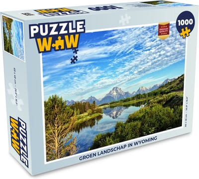 Puzzel Groen landschap in Wyoming - Legpuzzel - Puzzel 1000 stukjes volwassenen